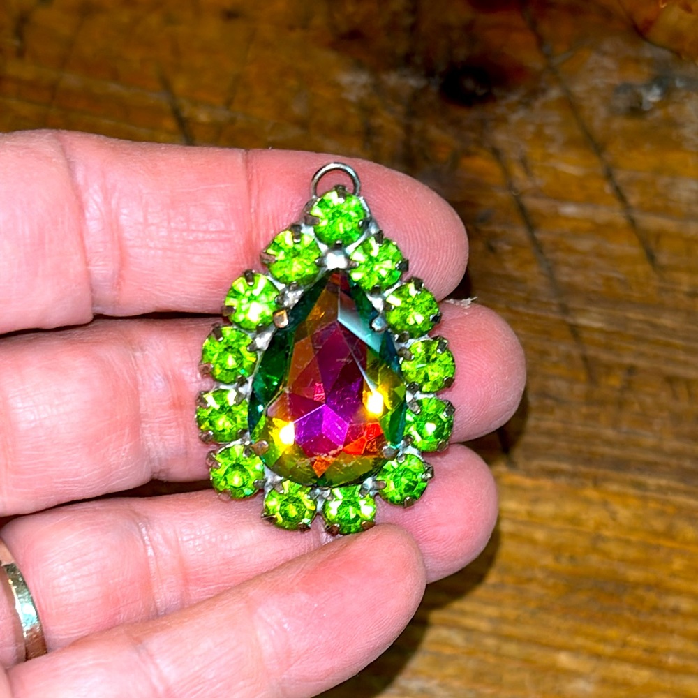 Rare Crystal Drag Queen Pendant (needs jump ring) Jewelry.